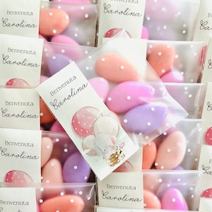 Birth confetti sachets / Birth and baptism favors / Birth and baptism confetti holders