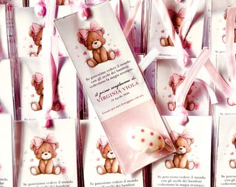 Marcapáginas de bautizo con confeti / Marcapáginas de comunión / Tarjetas de mesa para fiestas / Marcapáginas con confeti de bautizo / Recuerdos de nacimiento