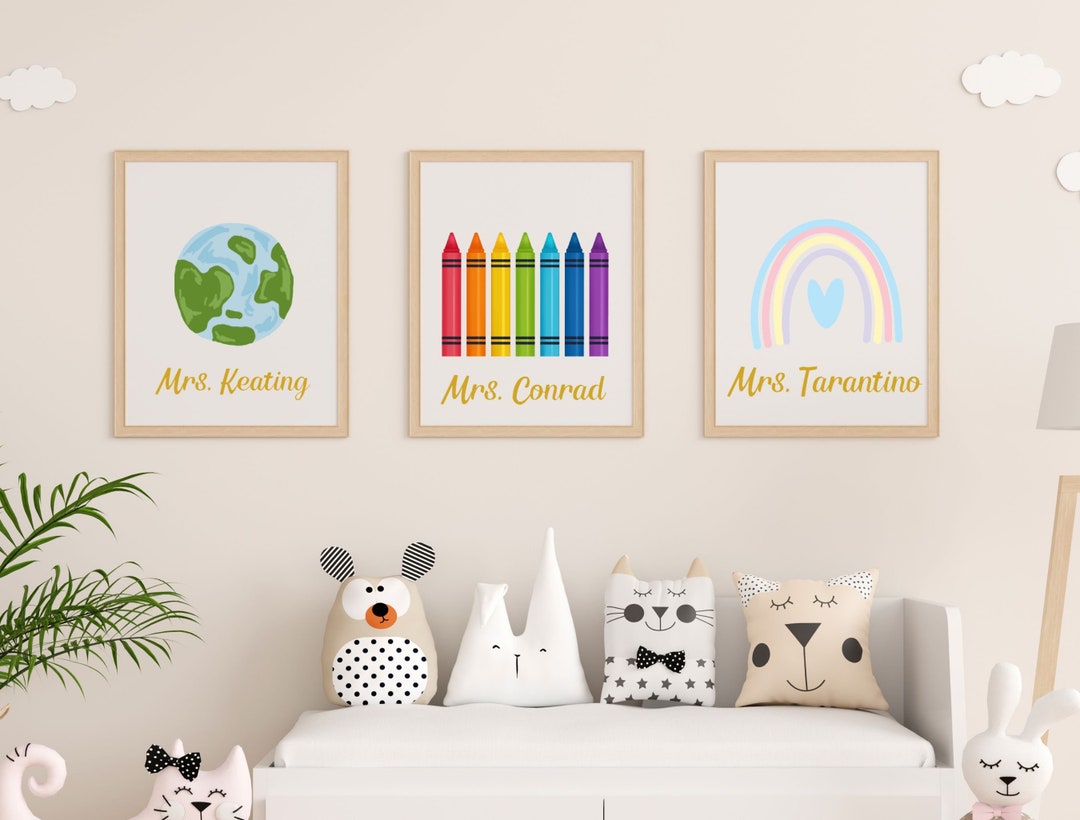 Personalized Classroom Teacher Sign, Classroom Wall Hanging ...