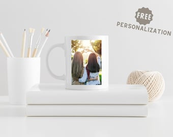 Sisters Forever Photo Mug: Personalized Coffee Mug (12oz & 15oz)