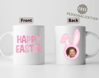 Personalized Easter Photo Mug, Custom Kids Easter Mug, Easter Gift for Kids, Custom Easter Coffee Mug