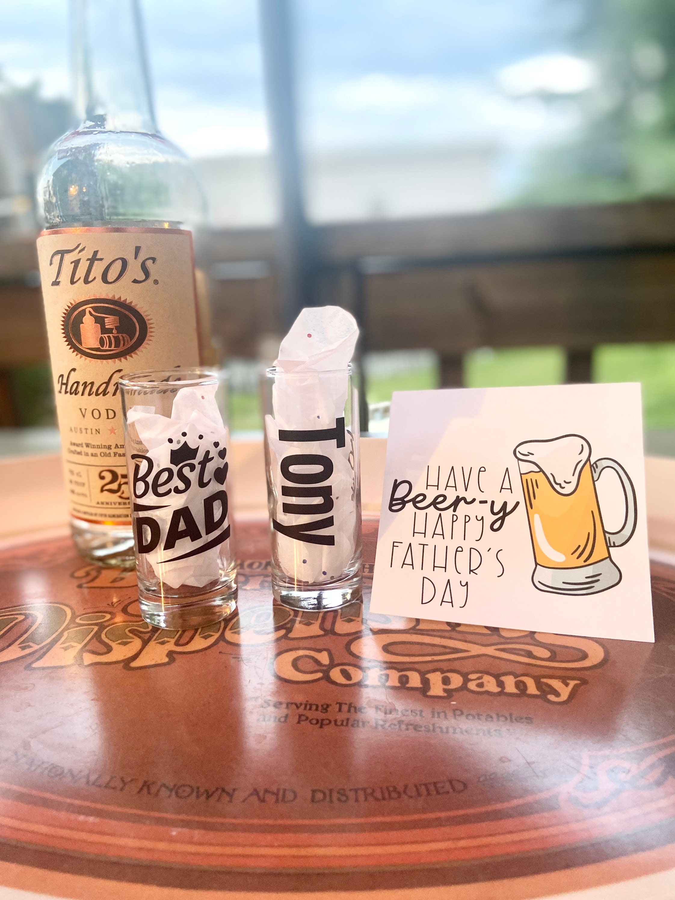 Fathers Day Shot Glass Best Dad Shot Glass Etsy