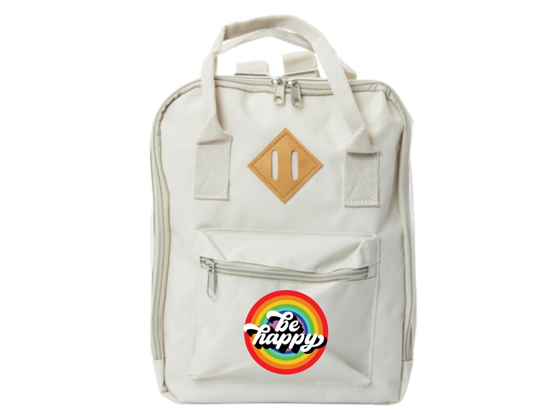 Be Happy, Tophandle Mini Backpack Etsy