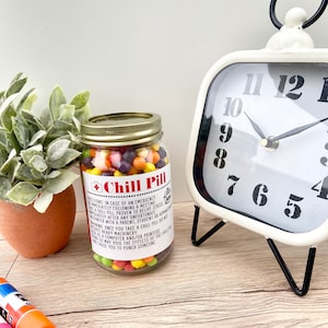 Chill Pill Candy Jar, Teacher Appreciate Gift, Funny Gift
