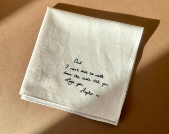 Hand-Written Embroidered Keepsake Handkerchief