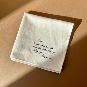 Hand-Written Embroidered Keepsake Handkerchief