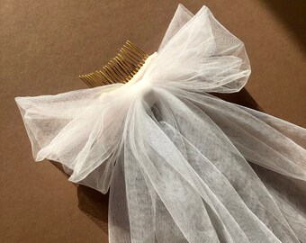 White Tulle Bow