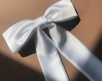 White Satin Bow