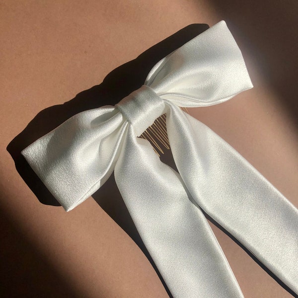 Ivory Satin Bow