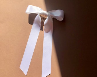 White Satin Ribbon bow