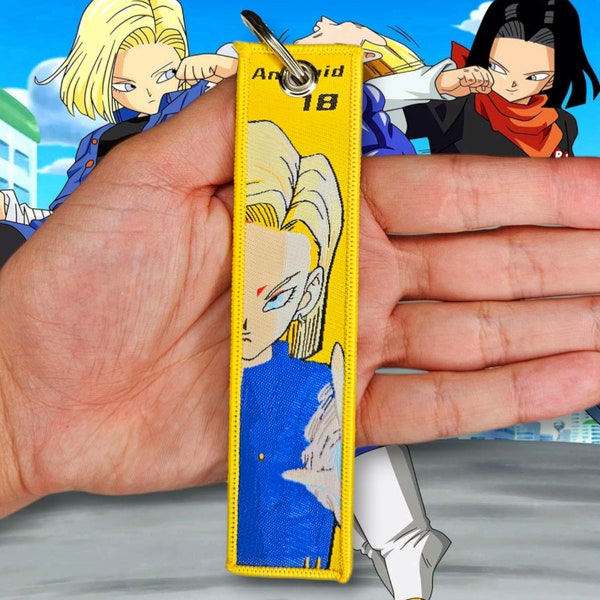 Dragonball Z- Android 17 & 18 keychain/bookmark/Jet tag