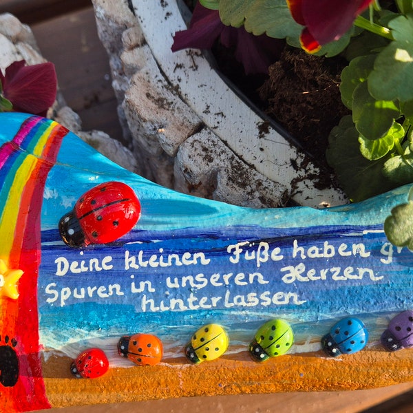 Gedenkstein,Trauerstein,Grabstein Kind,Regenbogen,Grabschmuck, Regenbogenstein,Regenbogenbrücke,Gedenkstein Regenbogen,Sternenkind