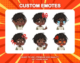 CUSTOM EMOTES | High Quality Custom Premium Twitch Emotes, Twitch Emoji for streamer, Youtube, Twitch, Discord, Cute Chibi anime style