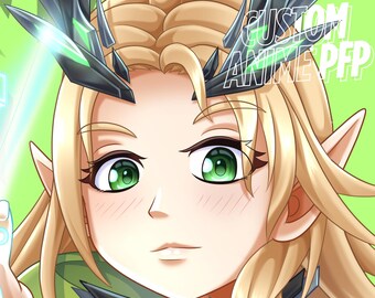 Custom Anime PFP Commission | VTuber Avatar, Twitch Profile Picture, OC Character Art, Discord Profile Icon