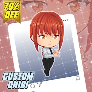 Illustration chibi mignonne | Illustration chibi personnalisée pour profil, cadeau, VTuber, streamer