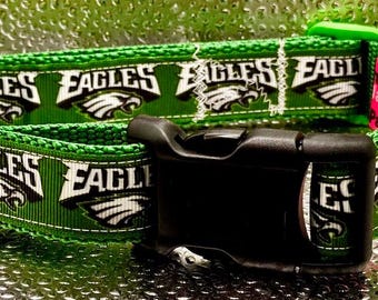 Kelly Green  Adjustable Eagles Dog Collar