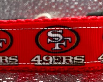 San Francisco 49ers adjustable Dog Collar Red  New