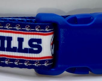 Buffalo Bills Adjustable Dog Collar Football Denver Blue Red White