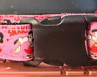 Snoopy Kisses Lucy Valentines Adjustable Dog Collar New SMAK