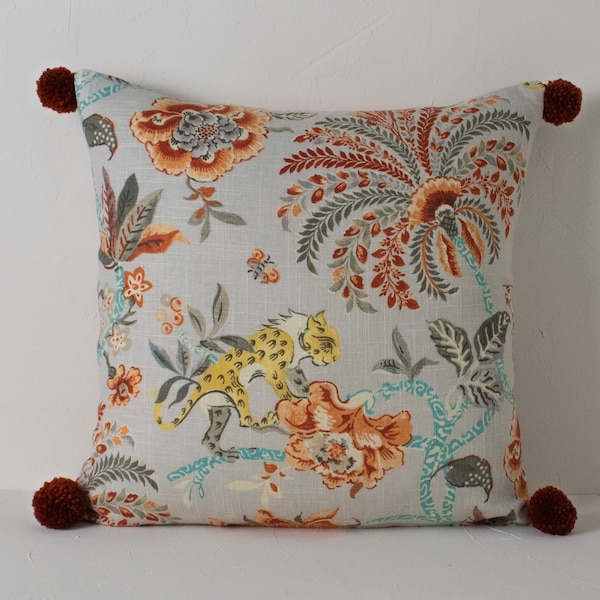 Teal and Orange Pillow Etsy