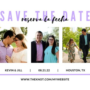 Englisch/Spanisch/zweisprachige Save the Date Karten