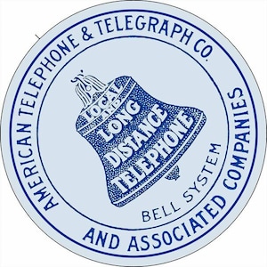 American Telephone & Telegraph 14&quot; Round Metal Sign