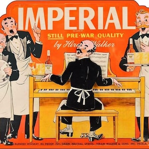 Imperial Whiskey Liquor Vintage Advertisement Inspired Metal Sign