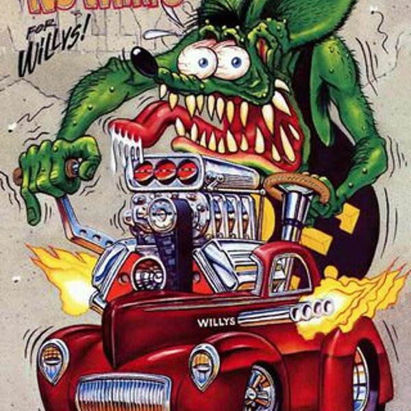 Rat Fink No Wimps for Willy's Metal Sign