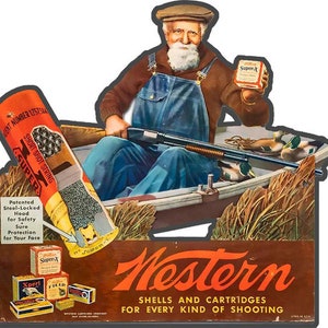 Western Shells Laser Cut Metal Advertising Sign