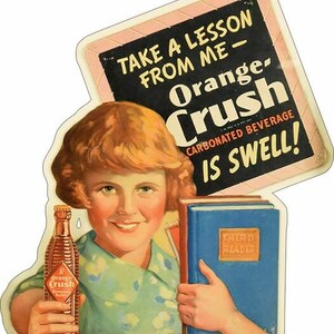 Orange Crush Soda Plasma Cut Advertising Metal Sign