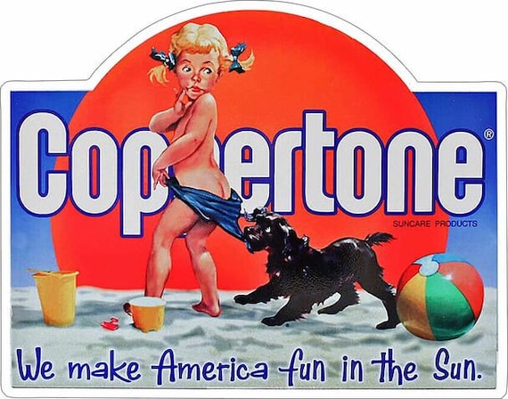 Coppertone Plasma Cut Advertising Figure Metal Sign - Etsy
