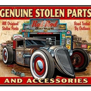 Genuine Stolen Parts Metal Sign