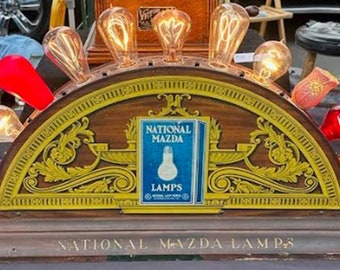 1920's Antique National Mazda Lamp Works Counter Display - Etsy