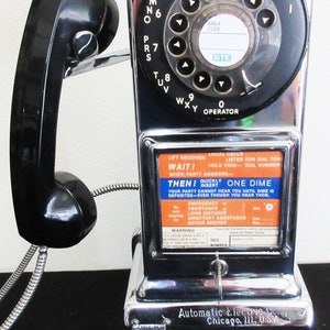 Vintage Pay Telephone, Circa 1950&#39;s Fully Restored with Ringer 1075.00 No returns or exchanges