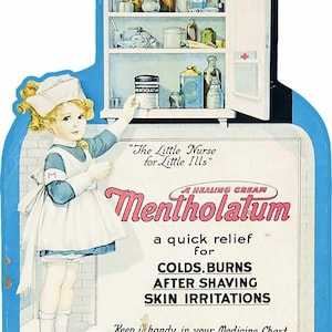 Mentholatum Medicine Advertisement Metal Sign