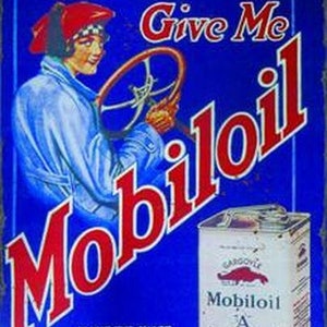 Vintage Metal Sign Give Me Mobiloil