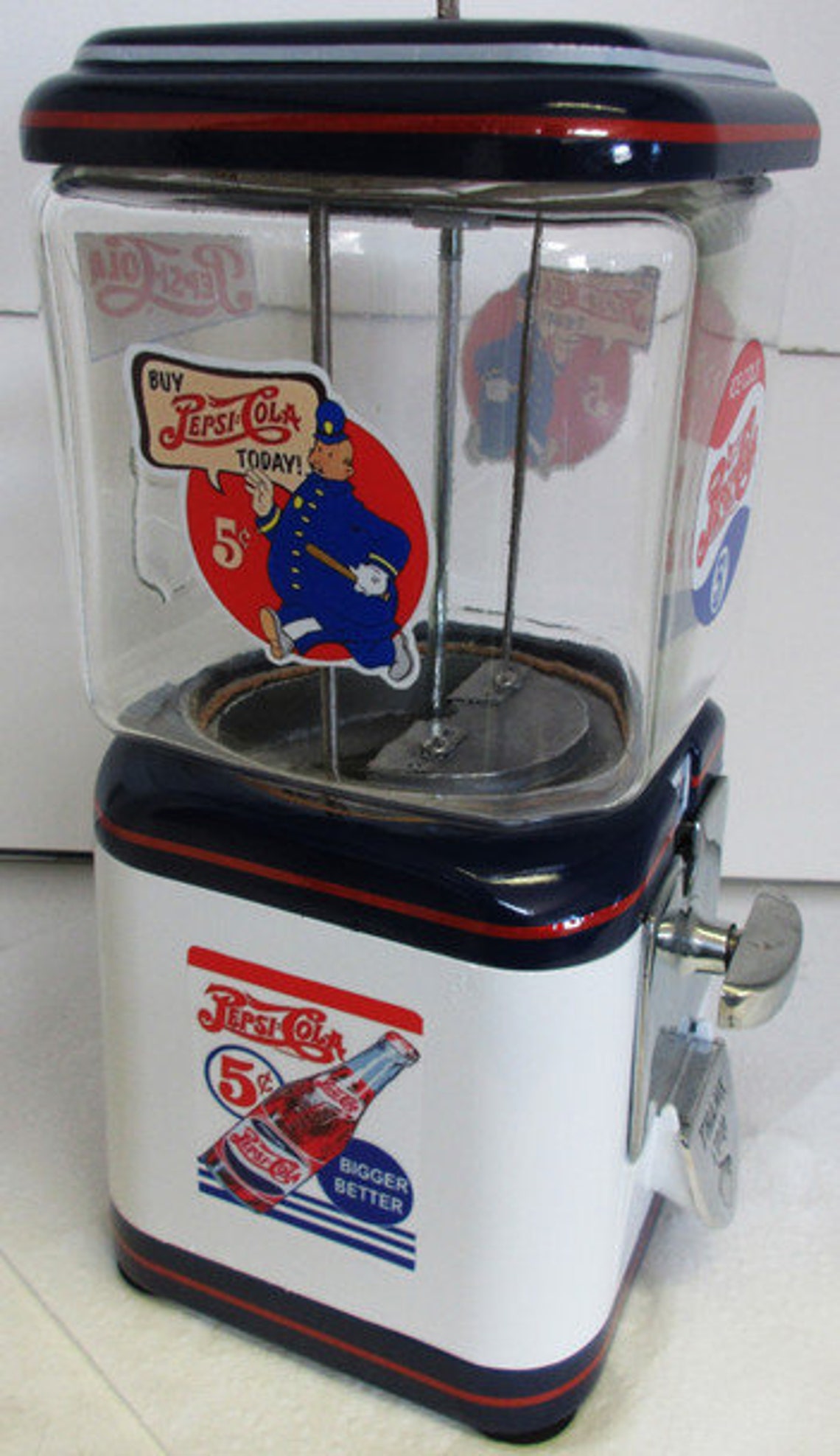 Acorn Nickel Round Gumball Dispenser Pepsi-cola Theme Circa 1950's - Etsy