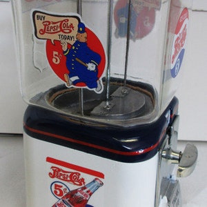 Acorn Nickel Round Gumball Dispenser Pepsi-cola Theme Circa 1950's - Etsy