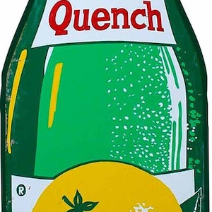 Quench Soda Bottle Laser Cut Advertising Metal Sign