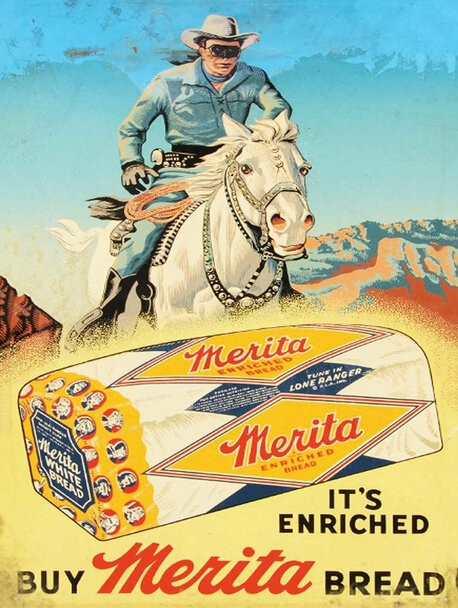 Vintage Merita Metal Bread Sign - Etsy