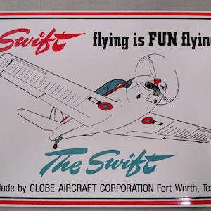 Swift-Global Aircraft Porcelain sign