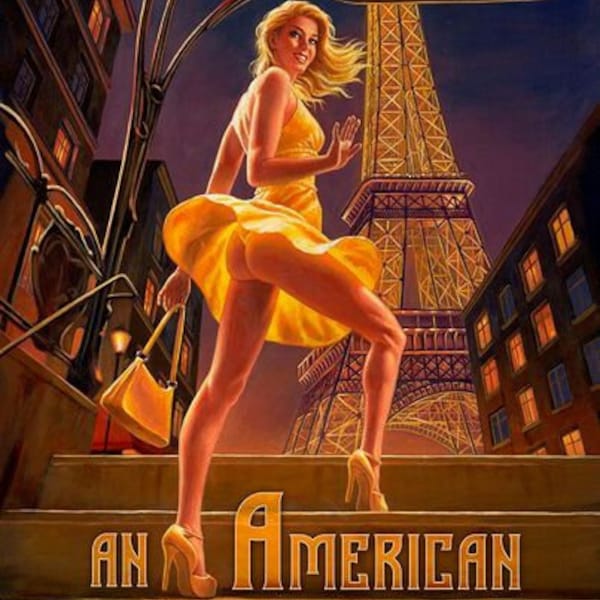 An American in Paris by Greg Hildebrandt Metal Sign