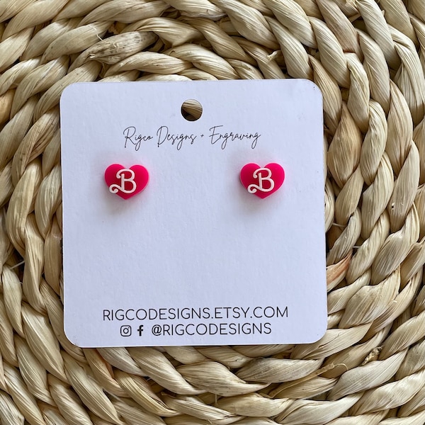 Doll movie inspired heart studs