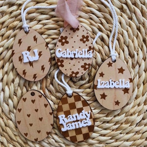 Personalized Wooden Easter Basket Tags