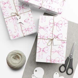Rosa Schleife Geschenkpapierrolle Benutzerdefinierte Bachelorette Geschenkpapier Niedliches Cowgirl Design Geschenkverpackung Luxus Geschenkpapier