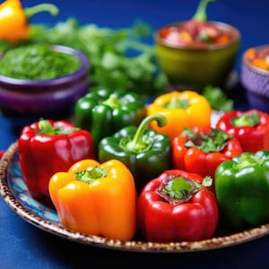 Sweet Rainbow Bell Blend, Sweet Pepper, Organic Heirloom Garden Seeds - Non-GMO, Open Pollinated Vegetable Seed Packs for Container Gardens