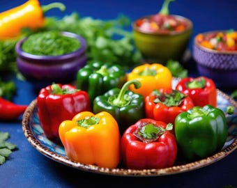 Rainbow Bell Pepper Seeds: Sweet Heirloom Blend, Non-GMO