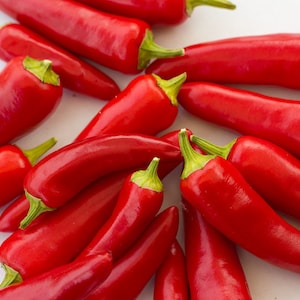Mirasol Mosco Pueblo Chile Pepper- Rare Colorado heirloom hot pepper seeds - pointed at sun productive short season high altitude adapted