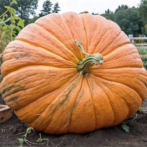 10+ Dill&#39;s Atlantic Giant, Pumpkin, Heirloom Garden Seeds - Grow Giant Pumpkins - Set Records and Win Contests - Non-GMO, Open Pollinated