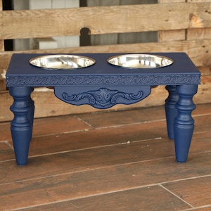 2 Bowl Elevated Pet Feeder Stand, Large Breed Dog Bowl Stand, Large Dog Feeder Station, Modern Dog Bowl Stand, Cat Feeding Station, Cat Mom